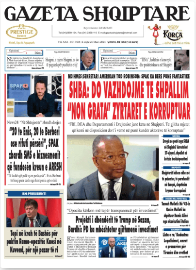 Arnavutça Gazete Gazeta Shqiptare